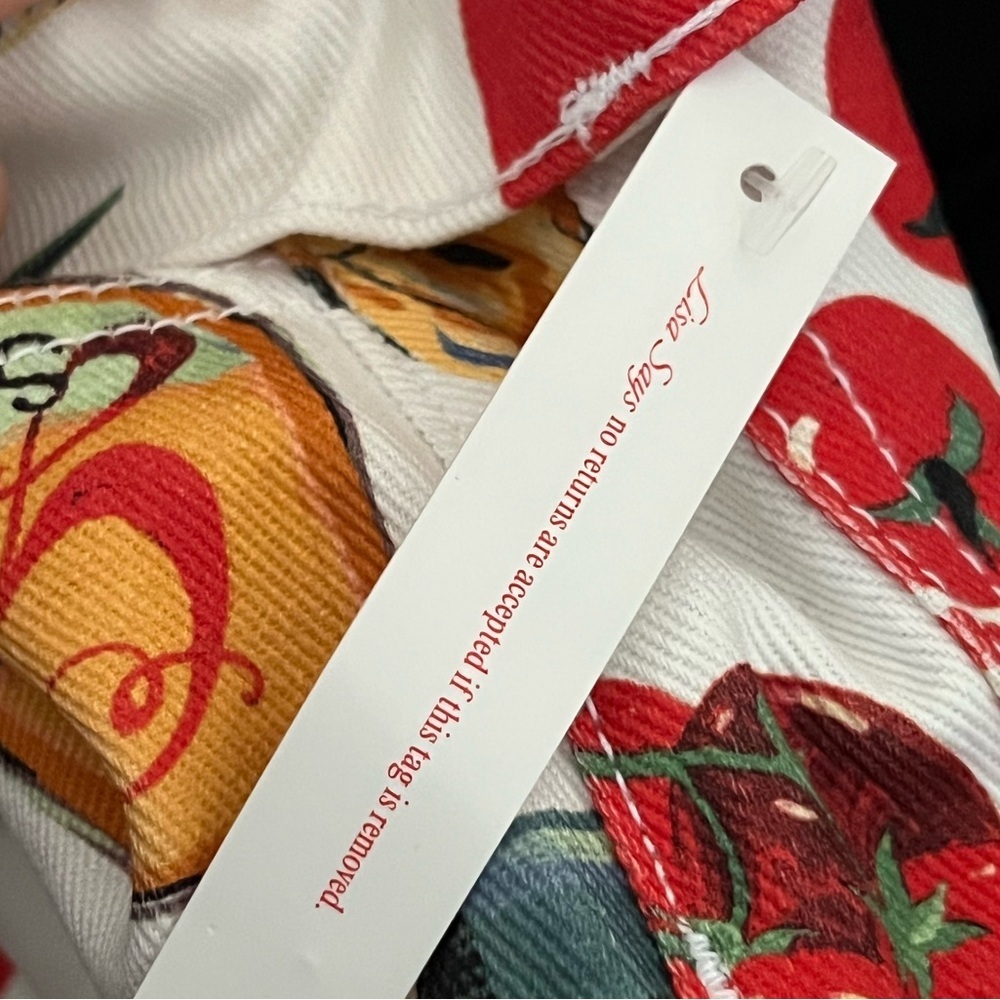 Italian Summer Print Wide-Leg Robyn Jeans - Picture 8 of 9
